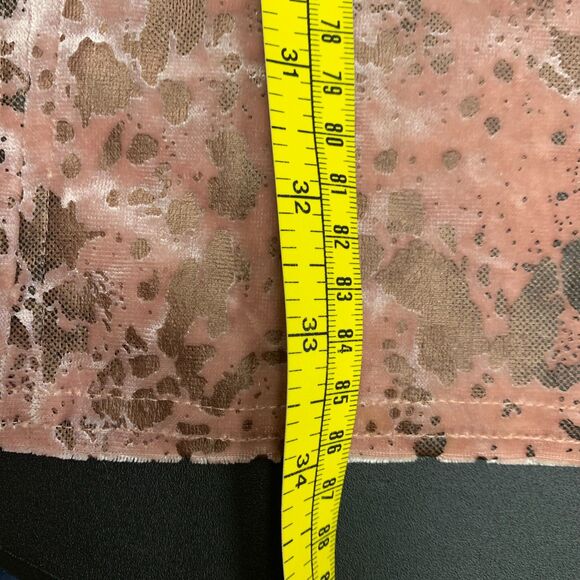 Cousin Earl Womens Shift Dress Deep Vneck Velvet Burnout Midi Short Antique Pink - Picture 9 of 10